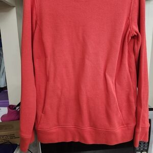 Duluth Trading Co Women's Bright Coral Crew Neck Top